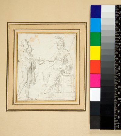 Duża podłużna ściana z pięcioma przegródkami (ołówek) autorstwa Pietro Santi Bartoli