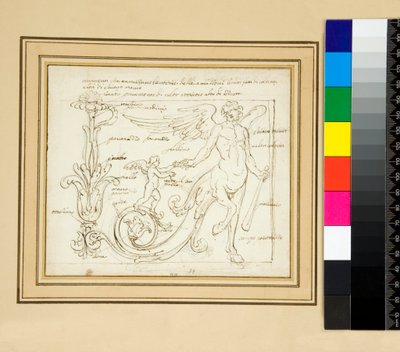 Ozdoby dzielące zwycięstwa Amazonek, jedna wykonana z kolorów, inne z jasnej ciemnej Europy) autorstwa Pietro Santi Bartoli