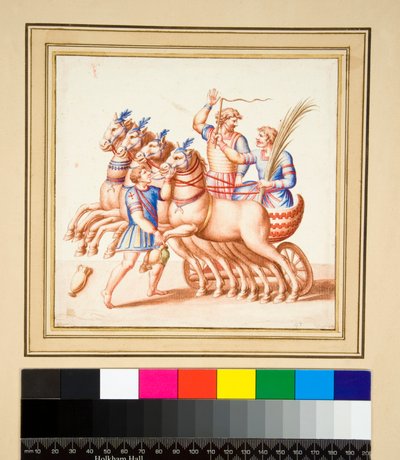 Dwóch woźniców (czarna kreda, niektórzy z piórem i brązowym atramentem. pokolorowane akwarelą) autorstwa Pietro Santi Bartoli