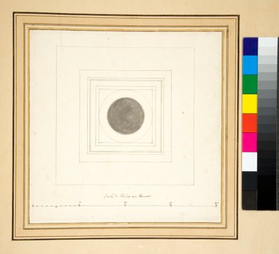 plan kolumny Antoninusa Piusa (pióro i pranie) autorstwa Pietro Santi Bartoli