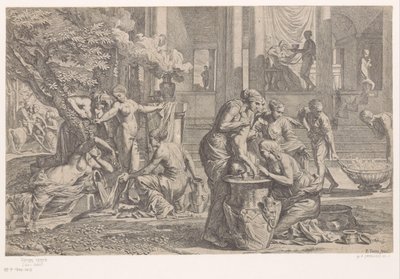 Achilles zanurzony w wodach Styksu autorstwa Pietro Testa
