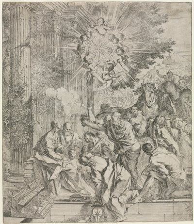Adoracja Trzech Króli autorstwa Pietro Testa