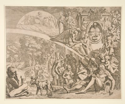 Alegoria na cześć Innocentego X autorstwa Pietro Testa