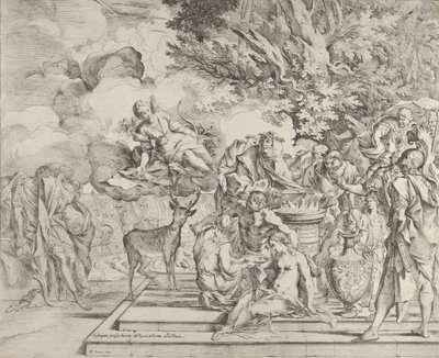 Ofiara Ifigenii, ca. 1640-42. autorstwa Pietro Testa