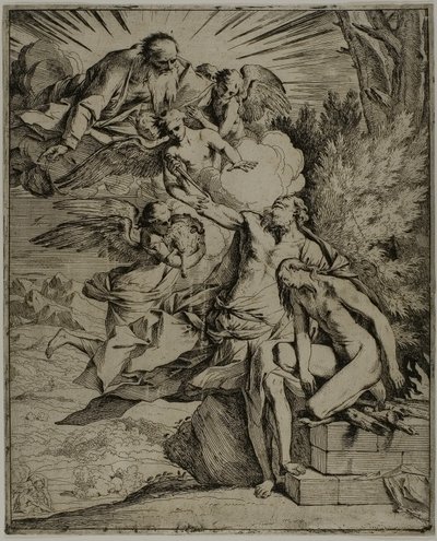 Ofiara Izaaka autorstwa Pietro Testa
