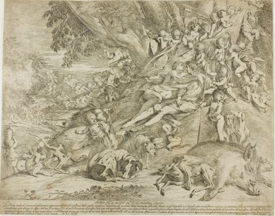 Wenus i Adonis autorstwa Pietro Testa