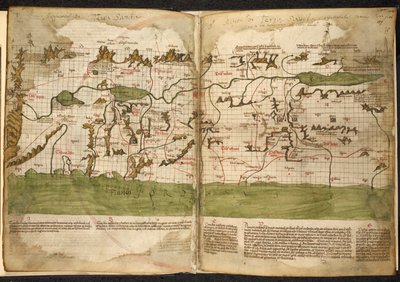 Mapa Ziemi Świętej. autorstwa Pietro Vesconte
