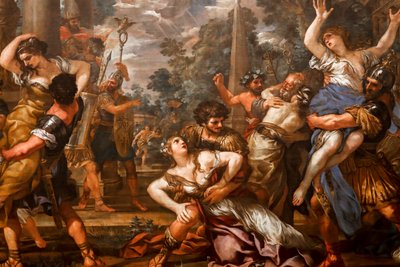 Gwałt Sabinów 1629. (Olej na płótnie) autorstwa Pietro da (1596 1669) Cortona