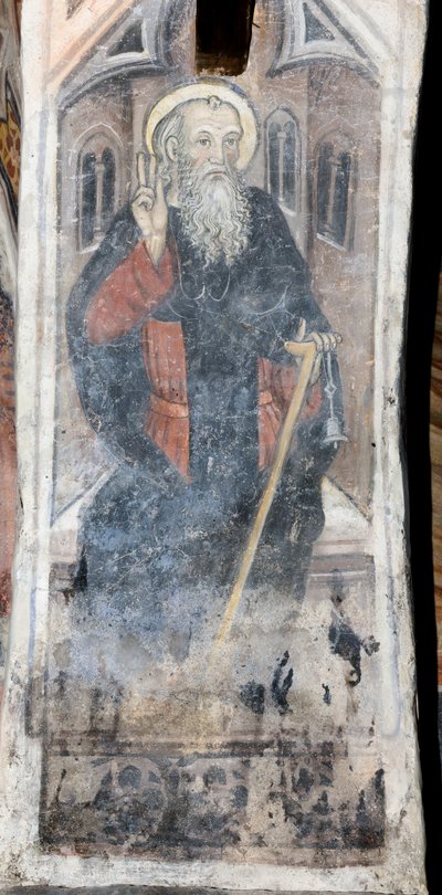 Święty Antoni Opat, Doktor Kościoła autorstwa Pietro da (15th century) Saluzzo