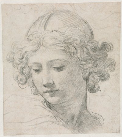 Studium dla Głowy św. Michała, 1633. autorstwa Pietro da Cortona