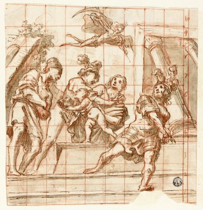 Scena alegoryczna z Ojcem Czasem autorstwa Pietro della Vecchia