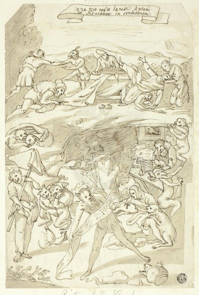 Kuszenie św. Antoniego autorstwa Pietro della Vecchia