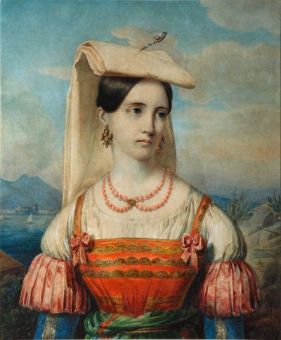 Portret Zofii Michajłowej Sollogub, lata 40. XIX wieku autorstwa Pimen Nikitich Orlov