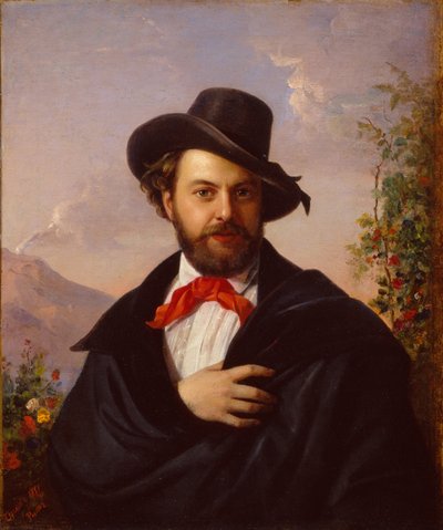Autoportret, 1851 autorstwa Pimen Nikitich Orlov