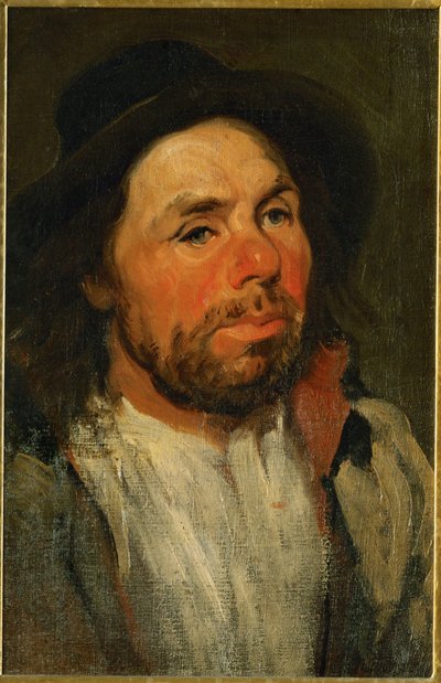 Rolnik w kapeluszu (olej na płótnie) autorstwa Piotr Michalowski