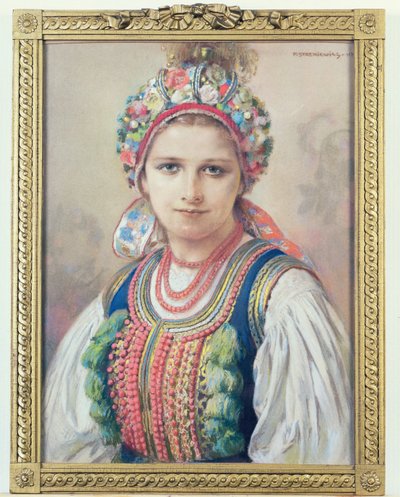 Oblubienica krakowska, 1917 (pastel na tekturze) autorstwa Piotr Stachiewicz