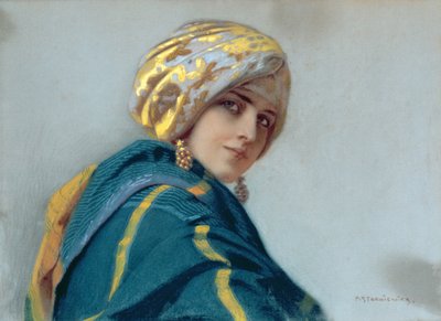 Dziewczyna w chuście, ok. 1920 autorstwa Piotr Stachiewicz