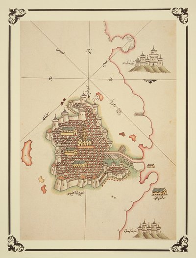 Mapa Gallipoli z „Kitab-I Bahriye” (kolor lito) autorstwa Piri (after) Reis