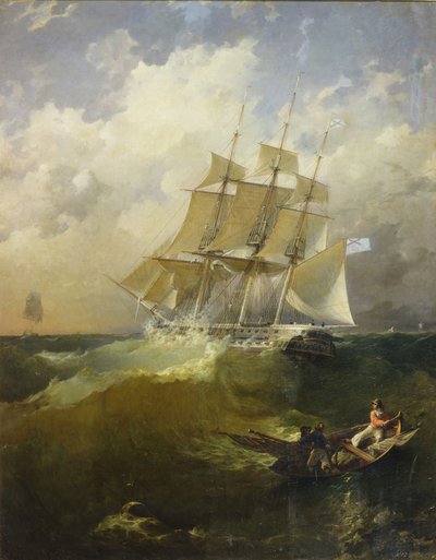 44-działowa fregata Aurora, 1844 autorstwa Platon Timofeyevich Borispolets