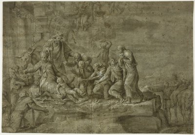 Adoracja pasterzy autorstwa Polidoro da Caravaggio