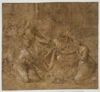 Adoracja pasterzy autorstwa Polidoro da Caravaggio