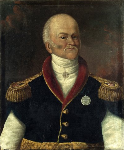 Portrait du general Francois Xavier Krasicki (1774-1844). (Portrait of General Ksawery Franciszek Krasicki). Peinture anonyme, huile sur toile autorstwa Polish School