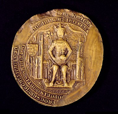 Pieczęć Ludwika I (1326-82) Wielkiego Króla Polski autorstwa Polish School