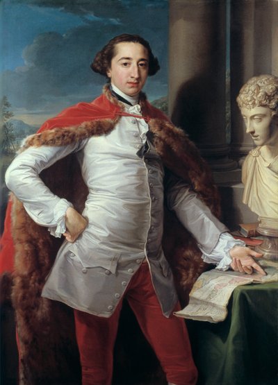 Portret Richarda Millesa, prawdopodobnie lata 60. XVIII wieku autorstwa Pompeo Batoni