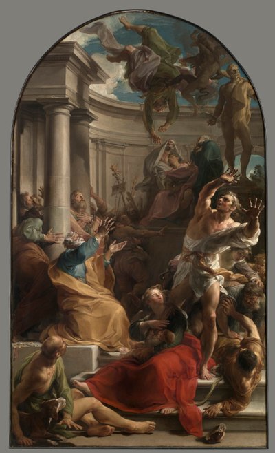 Upadek Szymona Maga, c. 1745-1750. autorstwa Pompeo Batoni