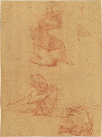 Dwoje nagich dzieci podnoszących pałkę autorstwa Pompeo Batoni
