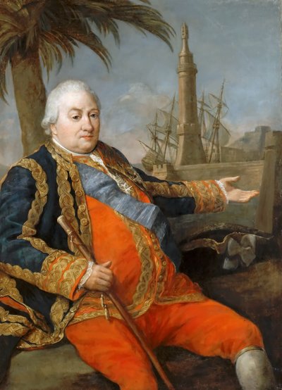Pierre André de Suffren z Saint Tropez 1729-1788 autorstwa Pompeo Girolamo Batoni