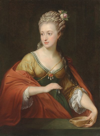 Portret Aleksandry Evtihievny Demidowej 1724-1789 z Kleopatrą, początek lat 70. XVIII wieku. autorstwa Pompeo Girolamo Batoni