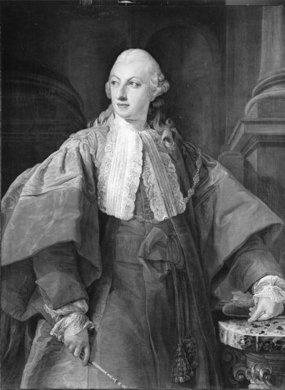 Portret księcia Abbondia Rezzonica jako senatora Rzymu autorstwa Pompeo Girolamo Batoni