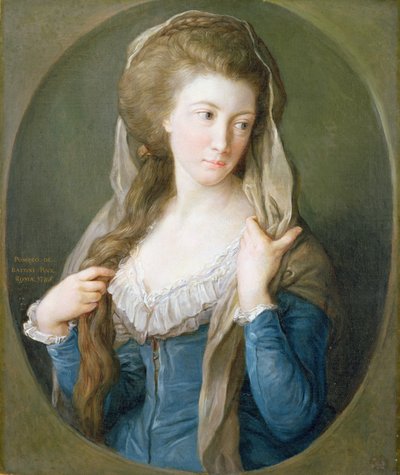 Portret kobiety, tradycyjnie określanej jako Margaret Stuart, Lady Hippisley autorstwa Pompeo Girolamo Batoni