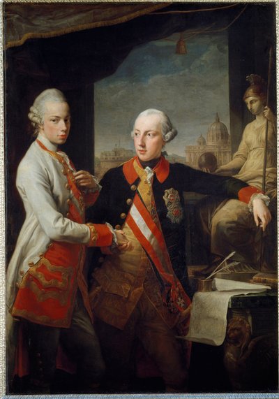 Portrety braci Leopolda II Habsburga-Lotaryngii, Wielkiego Księcia Toskanii i Józefa II Świętego Cesarstwa autorstwa Pompeo Girolamo Batoni