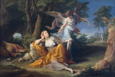 Pojawienie się Anioła Hagar na pustyni autorstwa Pompeo Girolamo Batoni