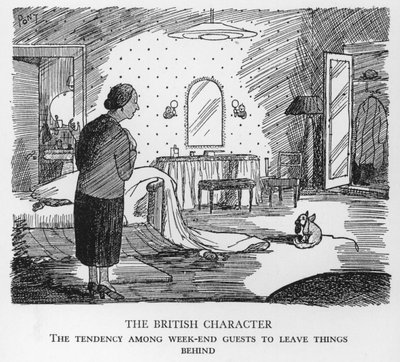 The British Character, Tendencja wśród gości weekendowych do pozostawiania po sobie rzeczy (litho) autorstwa Pont