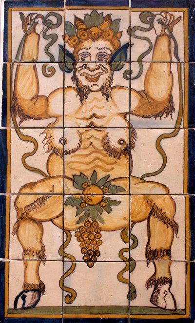 Bacchus - Panel dachówkowy Bacchus, fabryka portugalska autorstwa Portuguese School
