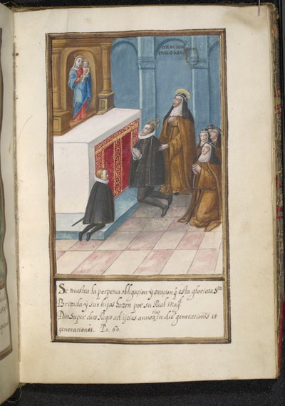 Ilustracja z historii peregrynacji sióstr syjonistycznych sporządzona w Lizbonie na początku XVII wieku autorstwa Portuguese School