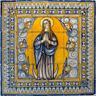 Matka Boża Poczęcia - Azulejos de Lisbon (Portugalia) 1650-1675 (Matka Boża Poczęcia, Płytka, Lizbona autorstwa Portuguese School