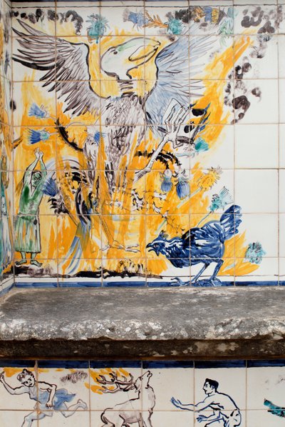 Ławka kafelkowa (płytki ceramiczne) autorstwa Portuguese School