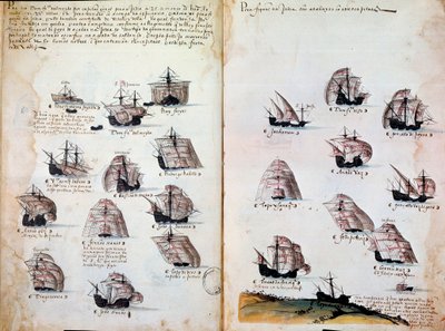 Okręty wojenne. Wspomnienia o armadach Portugalii pod rządami króla Manuela I (1469-1521). Rękopis z 1505 r. Paryż. BN autorstwa Portuguese School
