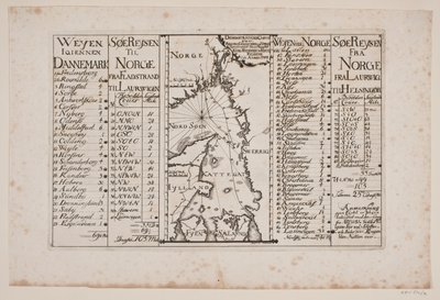 Mapa Skagerak i Kattegat z okolicznymi hrabstwami autorstwa Poul Isac Grønvold