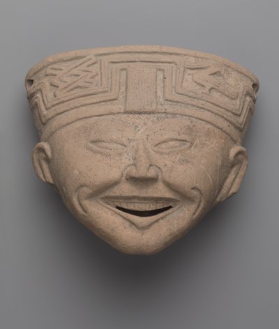 Głowa Laughing Man, Totonac (ceramika) autorstwa Pre Columbian