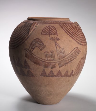 Zdobiony słoik ze scenami łodzi, środkowy okres predynastyczny, okresy Nagada IIc-d, ok. 3300-3100 pne autorstwa Predynastic Period Egyptian