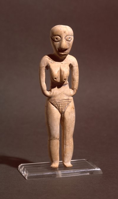 Figurka nagiej kobiety z okresu badarian lub wczesnego neolitu, ok. 4000 pne autorstwa Predynastic Period Egyptian