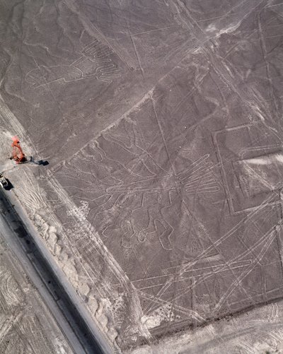 Widok z lotu ptaka na linie Nazca (zdjęcie) autorstwa Prehistoric Prehistoric