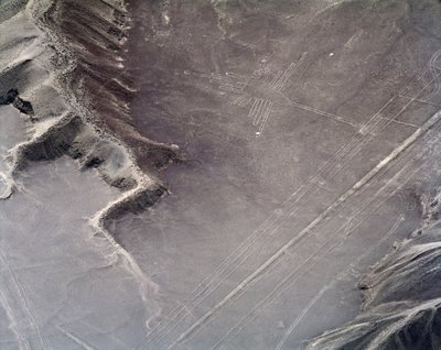 Widok z lotu ptaka na kolibra, Linie Nazca (zdjęcie) autorstwa Prehistoric Prehistoric