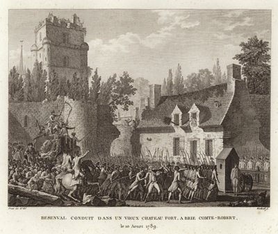 Baron de Besenval de Brunstatt przywieziony do Grand Chatelet w Paryżu autorstwa Prieur