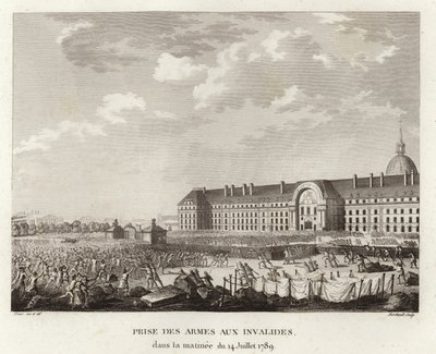 Podniesienie broni w Les Invalides w Paryżu autorstwa Prieur